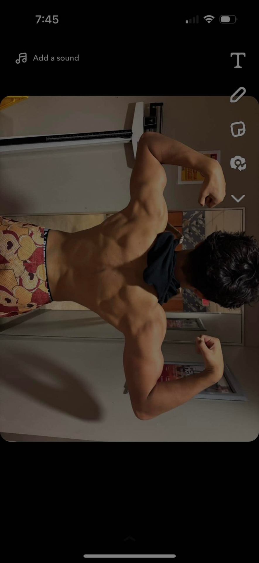 Sasha Pessos physique reference — Side chest · abs